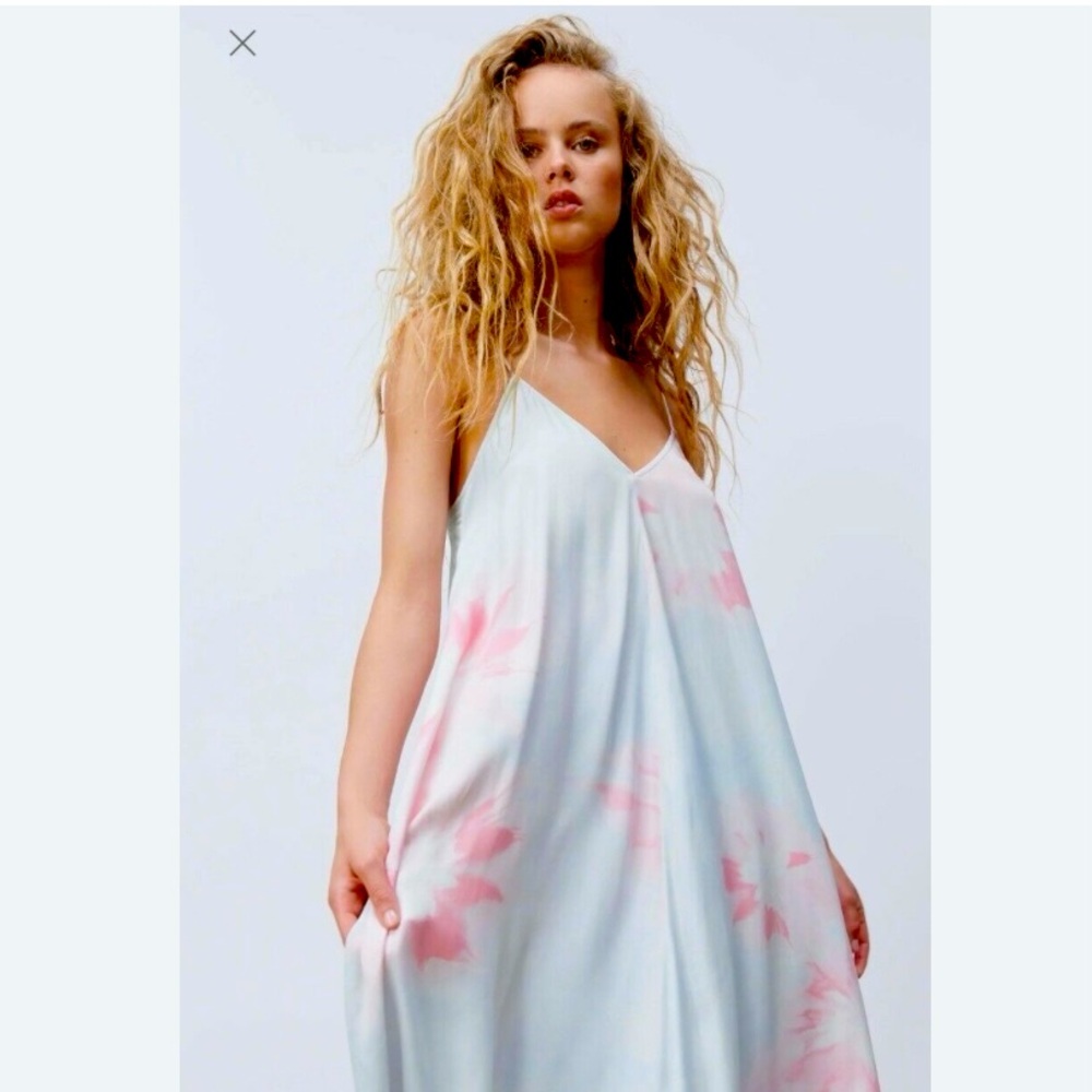 Zara tie dye satin dress